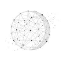 Round wire frame shape with dots isolated flat design. vector