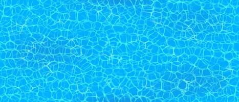 Seawater background, top view. Abstract illustration of water ripples in a pool. Vibrant shades of blue create a soothing pattern. Ideal for summerthemed designs and backgrounds. vector