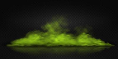Abstract digital illustration of green smoke on floor in soft focus against a checkered background. Glowing ethereal haze creates mysterious atmosphere perfect for digital design or Halloween themes. vector