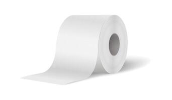 Highquality digital rendering of a white toilet paper roll on a simple background. Clean and minimalist design. Perfect for advertising hygiene and household products. vector