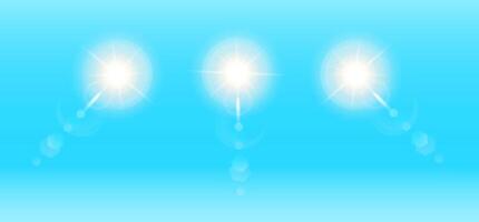 Abstract blue gradient background with bright lens flares. Spanning vibrant hues, this image is ideal for website layouts and modern design projects. vector
