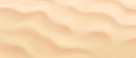 Sandy background, top view. Abstract sand texture with gentle waves in soft beige tones. Mimics natural sand dunes. Perfect for backgrounds and design projects. Warm soothing hues. vector