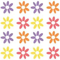 Seamless pattern cartoon flowers and leaves. cute botanical wallpaper and pattern for gift wrap paper vector