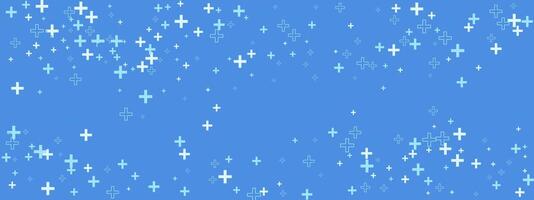 Abstract background with health plus pattern. Seamless medical layout in blue tones. Useful for sign, wallpaper, and interface design. illustration. vector