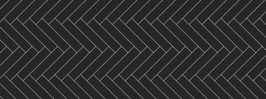 Herringbone tile pattern with black floor elements and white joints. Seamless texture suitable for backgrounds, prints, and templates. Simple linear structure. . vector
