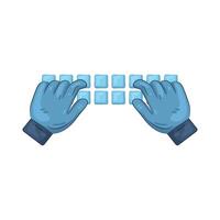 Illustration of Keystroke Dynamics vector