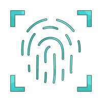 Illustration of a Fingerprint Recognition vector