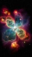 An amazing galaxy at the other end of the universe. Vertical . video