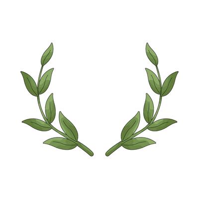Illustration of laurel wreath
