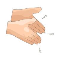 Illustration of a clapping hands vector