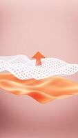 Comfortable and soft mattress background, breathable and warm mattress background, 3d rendering. video