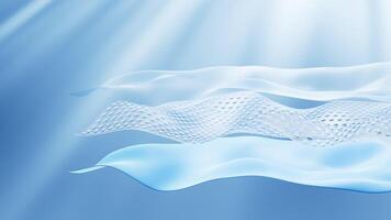 Multiple layers of wave-shaped design for the mattress background, Suite for the presentation of diaper, wet wipes,mattresses and so on. 3d rendering. video