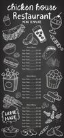 Hand drawn chalkboard menu, stylish and simple design. Suitable for restaurant and cafe food menus, usable template. vector