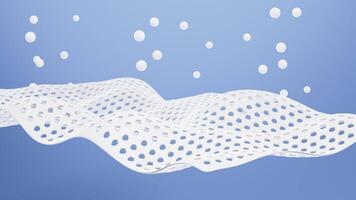 Multiple layers of wave-shaped design for the mattress background, Suite for the presentation of wet wipes,3d rendering. video
