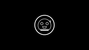 AI Toggle Buttons Animation 4K Transparent video
