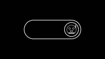 AI Switch Button Motion in White 4K video