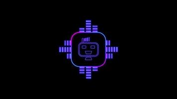 AI Toggle Buttons and Bar Animation 4K Transparent video