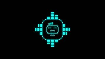 Toggle Button with AI Robot Icon video