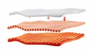 Comfortable and soft mattress background , breathable and warm mattress background, 3d rendering. video