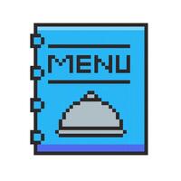 Pixel art Food Menu game asset design vector