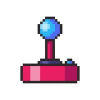 Pixel art a Classic Arcade Joystick game asset design vector