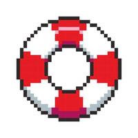 Pixel art float ring game asset design vector
