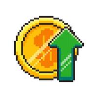 Pixel art Currency Growth game asset design vector
