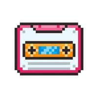 Pixel art a Cassette Tape game asset design vector