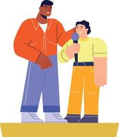 Flat style illustration showing a supportive partner vector