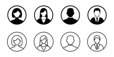 profile and user icon set vector