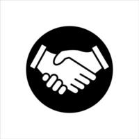 Handshake Friendship Partnership Minimalistic Flat Line Outline Stroke Icon Pictogram Symbol vector