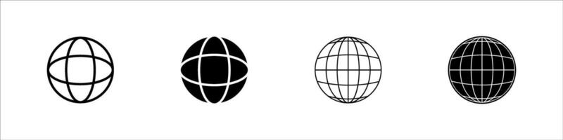 Globe Icon illustration, Go to web symbol icon, www symbol, Web icon, website, homepage icon set, earth clip art, globe symbol isolated white background. Eps 10. vector