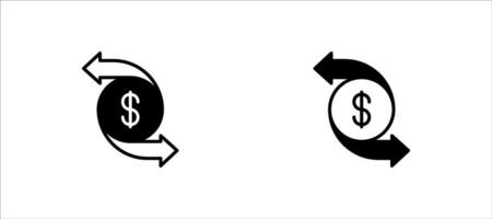 Money Transfer icon set. sign for mobile concept and web design. illustration vector