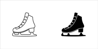 Ice skate icon set. sign for mobile concept and web design. illustration vector