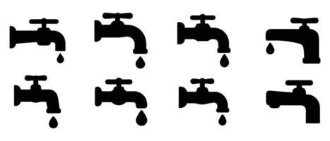 Facet silhouette icon set on white background vector