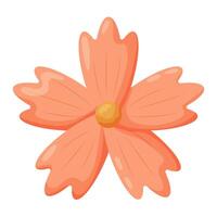Cute Pastel Flower Flat illustration Art vector