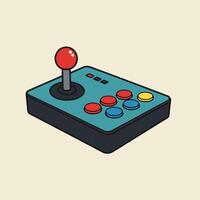 Joystick with buttons logo design vector