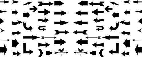 Arrow icons including left and right symbols. Modern arrows set for navigation, UI design, and web interface use. vector