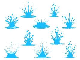 Liquid Splash Collection, Dynamic Ink and Water Drop Illustrations vector