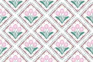 Damask floral hand drawn wallpaper. Pastel simple meadow flower seamless pattern. beige botanical spring design, repeat background, rustic textile, wrap paper, scrap, fabric. vector