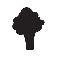 Broccoli silhouette. Food design. Black color icon. illustration on white background. vector