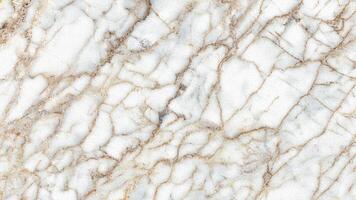 White marble with gold veining and crystalline texture photo
