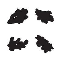 black ginger icon silhouette set. black silhouettes of ginger roots, perfect for a culinary or botanical design. art white background. ginger vector