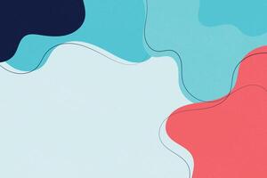 Abstract hand-drawn wavy shapes backgrounds presenting hand-sketched wavy outlines and layered color fields vector