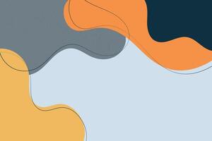 Creative hand-drawn wavy shapes background with organic shapes and abstract design for artistic design vector