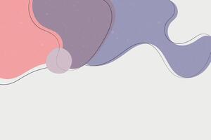Soft hand-drawn wavy shapes background showcasing minimalist wavy art with hand-drawn style lines and muted colors vector