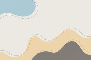 Hand-drawn wavy shapes backgrounds featuring abstract waves with outlines for a creative art design vector