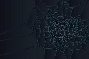 Dark artistic background with luminous shapes in a Voronoi backlight composition vector