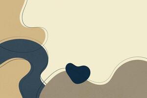Hand-drawn wavy shapes background with dynamic abstract curves in textured brown, black shades vector