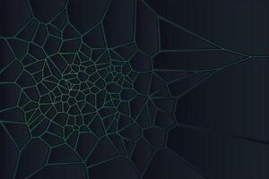 Futuristic art with interconnected green lines in a Voronoi backlight background vector